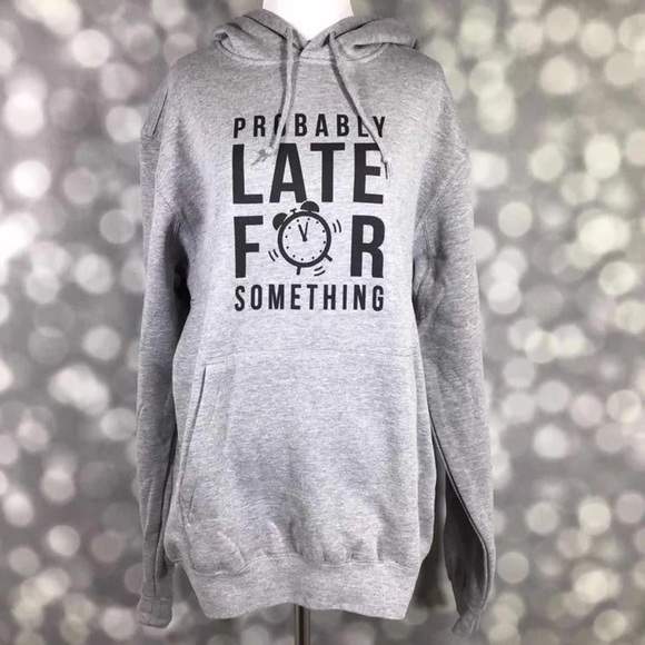 LuLaRoe Tops - BNWT LuLaRoe Alex Size 4XL Hoodie Sweatshirt Always Late